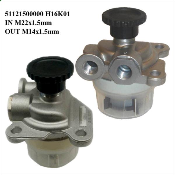 51121500000 51121500001 51121500002 61121500001 MAN Fuel Pump IN M22x1.5  OUT M14 x 1.5