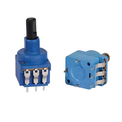 WH116AK Series Dimmer Dual Control Potentiometer B500K 5 Pin with Rotary Switch Half Shaft
