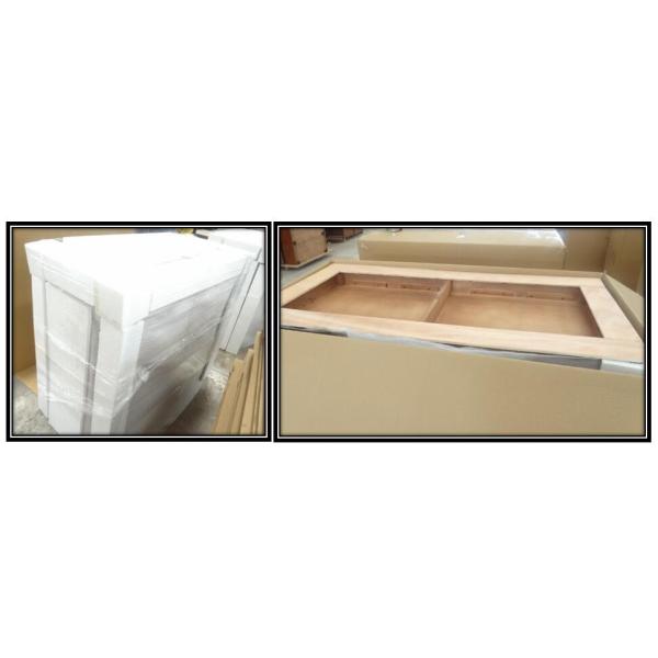 Luxury Walnut Hotel Room Wardrobe , Guest Room Closet Double Doors