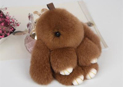 Soft Comfortable Luxury Rex Rabbit Fur Keychain For Knitted Hats Parts