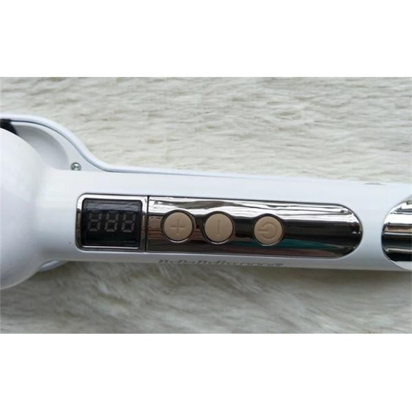 Plug LCD Ceramic Hair Curling Wand Europe Style With 3 Heating Tubes