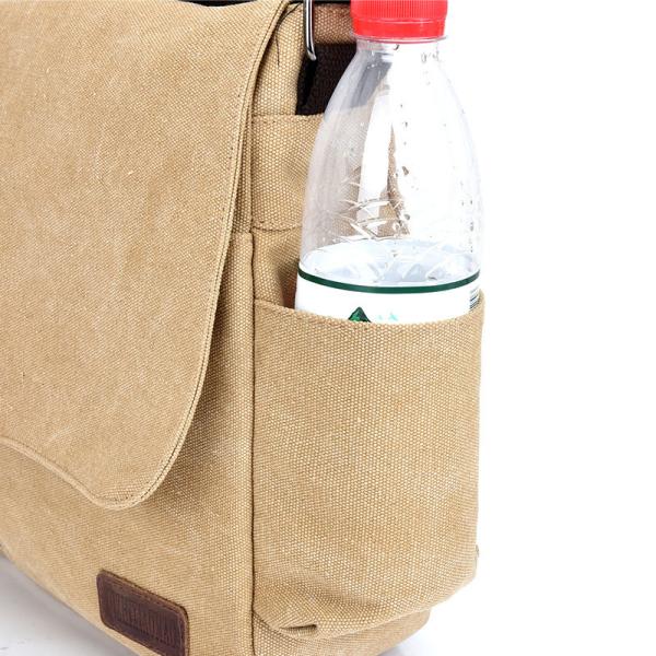 16.5 / 17 Inch Flap Men Sling Crossbody Laptop Canvas Shoulder Messenger Bag For Men