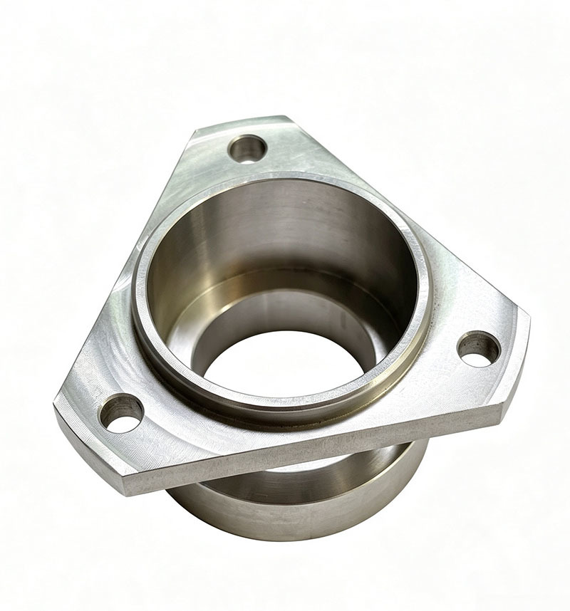 Custom CNC Machined 6061-T6 Aluminum Flange Mount Housing with High-Precision