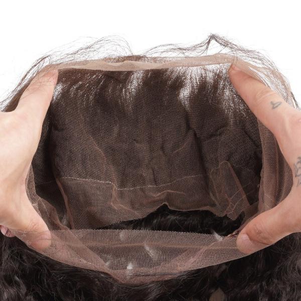 Factory supply Brazilian Human Hair 22 x 4 x 2 Silk Straight 360 lace frontal with ponytail