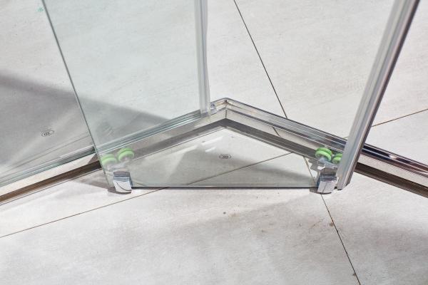 Stainless Steel Frame Curved Sliding Door Shower Room Enclosure OEM For Bathroom