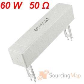 50 Ohm 5% Wire Wound Fixed Ceramic Cement Resistor 60 Watt