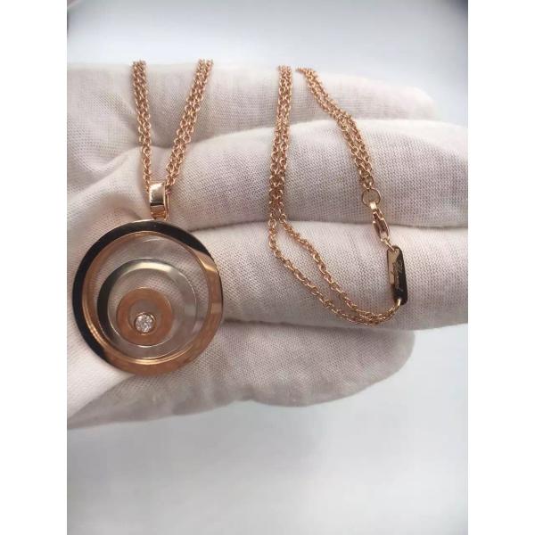 Ожерелья золота 18К женщин шкентель духа Чопард простого счастливый с диамантом