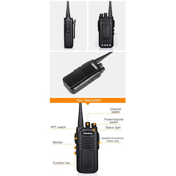 Portable Two Way Radio Handheld Uhf Walkie Talkie for Hotel and Restaurant Staff
