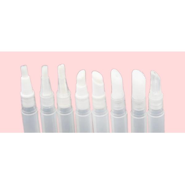 Fácil de aplicar pluma de aceite de la cutícula de las uñas vacía 3ml plástico de formato de tubo de cepillo torcer la pluma de cepillo para el aceite hidratante de la cutícula de las uñas