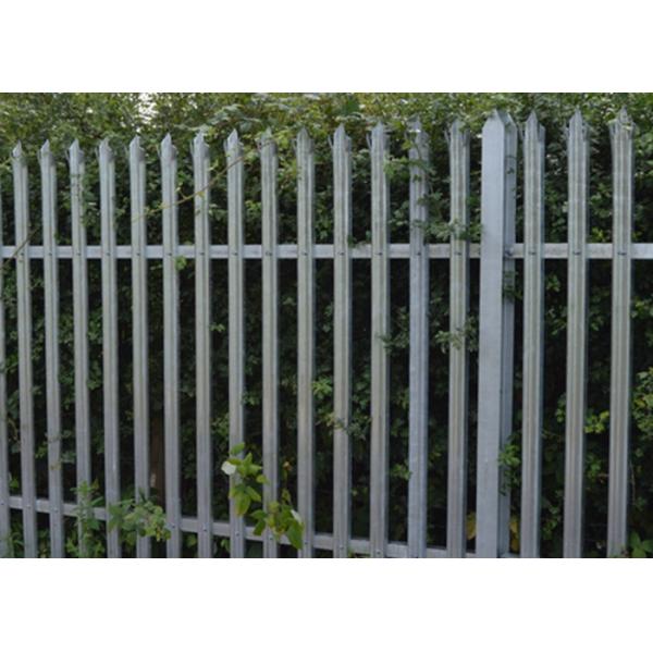 Hot Dipped Galvanized Metal Palisade Fencing For Garden Decoration , 2.75m Height