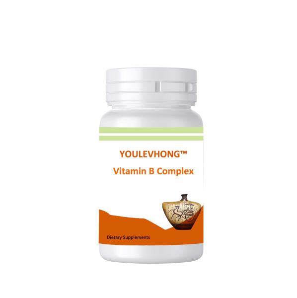 Vitamin B1 Vitamin B6 Vitamin B Complex Supplement Contains No Gluten Folic Acid for Skin Hair And Nails Healthy