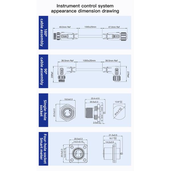 Cnlinko M12 ip68 male female 2 3 4 5 8 pin  aviation circular plug led power  industrial waterproof cable wire connector