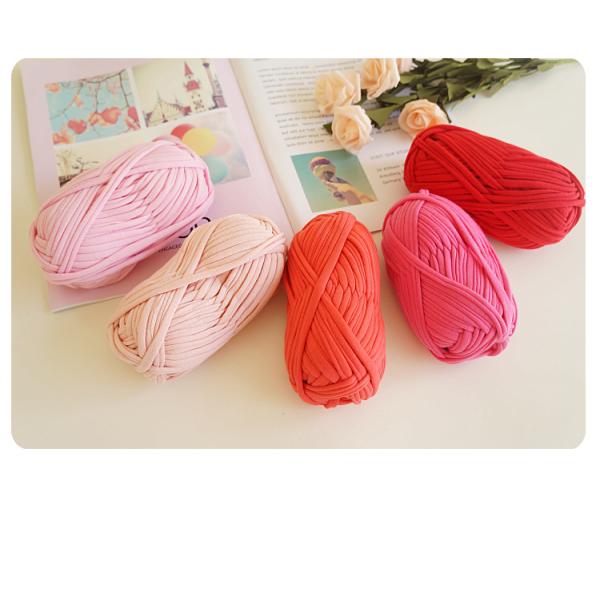 100g /200g/400g Roll 100% Polyester T-Shirt Yarn 2cm 3cm Width For Bags