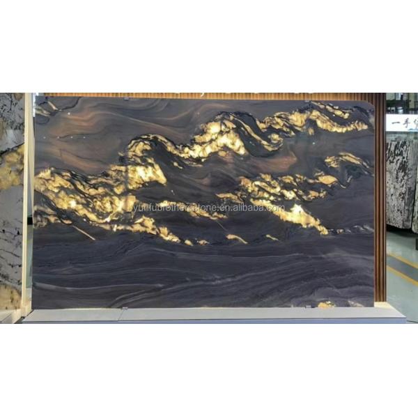 Polished Purple Marble Stone Big Slab Dining Table Top for Modern Bedroom Hall Design