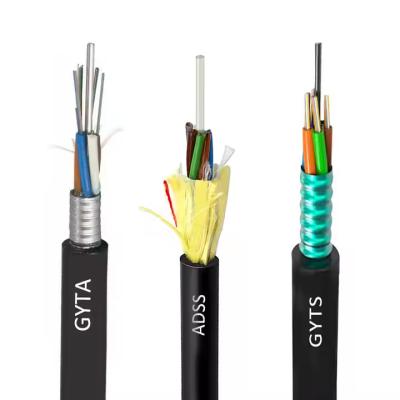 All Dielectric Self Supporting Aerial Fiber Optic Cable 12 24 Core Fiber Optic Cable Single Mode