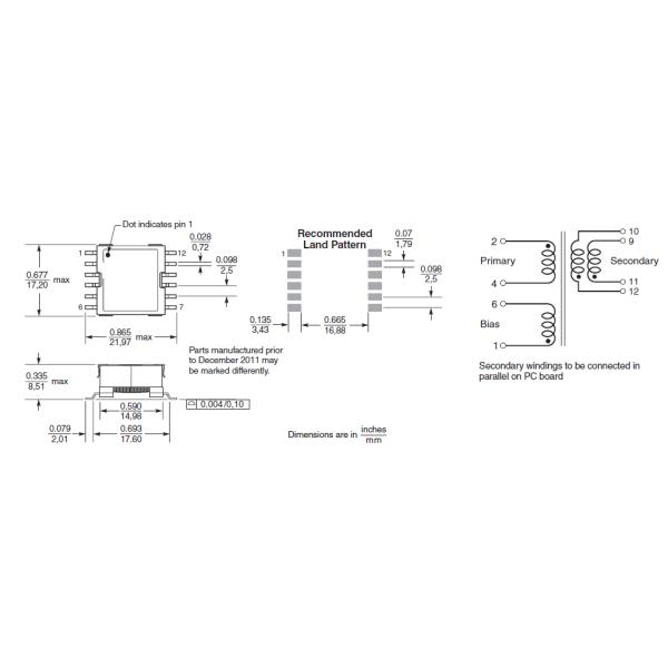 C1048-AL_ SMT Power Transformer used in isolated and non-isolated designs