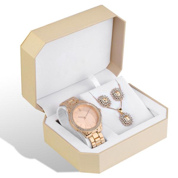 ODM Wrist Watch Gift Set , Tripiece luxury gift sets for her