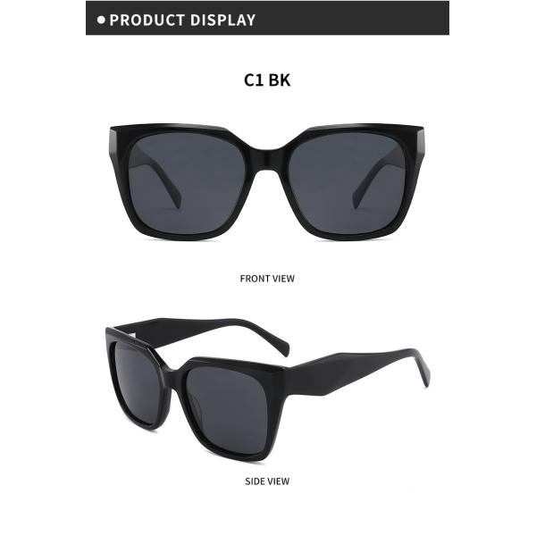 Дамы придают квадратную форму солнечным очкам ацетата ретро UV400 подгоняют логотип