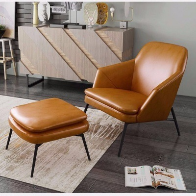High-End Tiger Conference Recliner Chair Single Lounge Ottoman Modern Leisure Accent Chair for Hotels Apartments Living Room