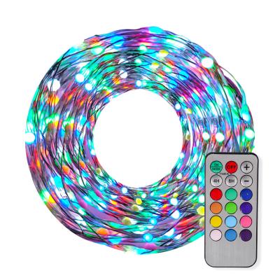 Multicolor Outdoor Copper Wire String Lights 3M Length CR2032