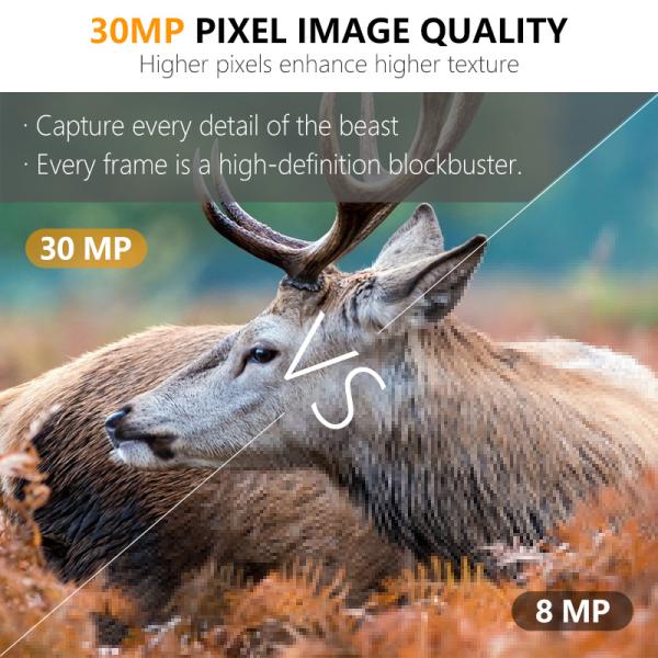 KW696 outdoor wildlife hunting camera dual-lens 30MP no-glow trail camera 1080p night vision 512G forest camera infrared