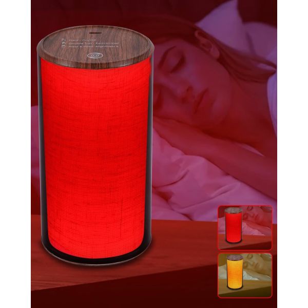 630nm Red Light Sleep Aid Lamp with Infinitely Dimmable Brightness and IP20 Protection