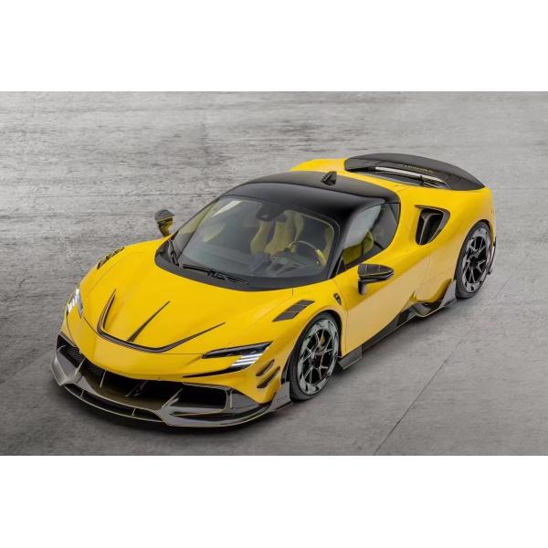 SF90 Ferrari Body Kit MSY Style Carbon Fiber Rear Bumper Lip Spoiler Side Skirt