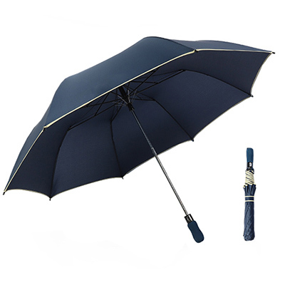 54 Inch Self Open Compact Automatic Umbrella 2 Fold Fiberglass Frame