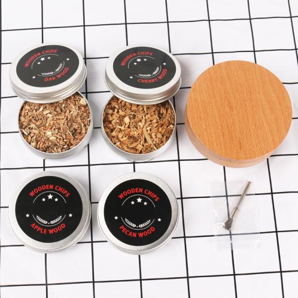 Kit de coctelería para fumadores Antiguo fuego Bebida Fumadora Coctelería de madera Fumada Caja de herramientas Barra de vinos Humo de burbujas Fabricante de especias de madera