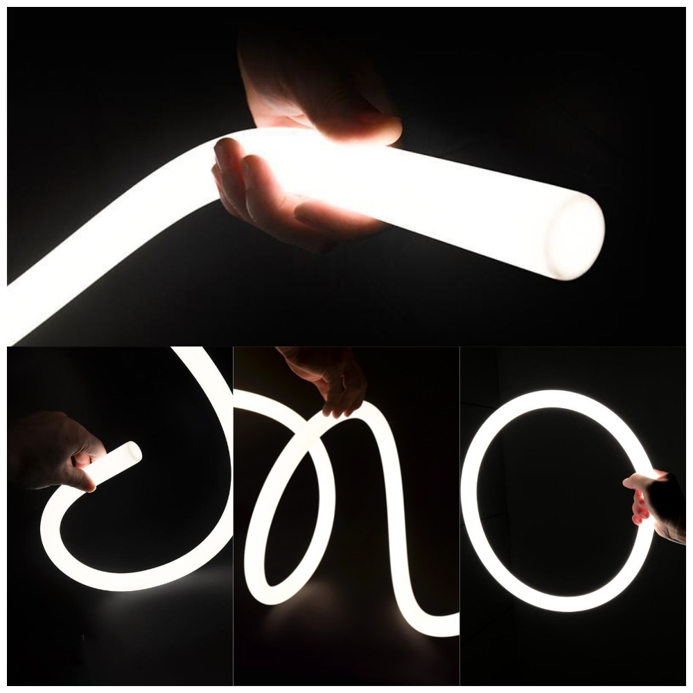 6000k Flexible Led Neon Light 22mm Diameter Silicone Led Neon Rope 20W IP67 Waterproo