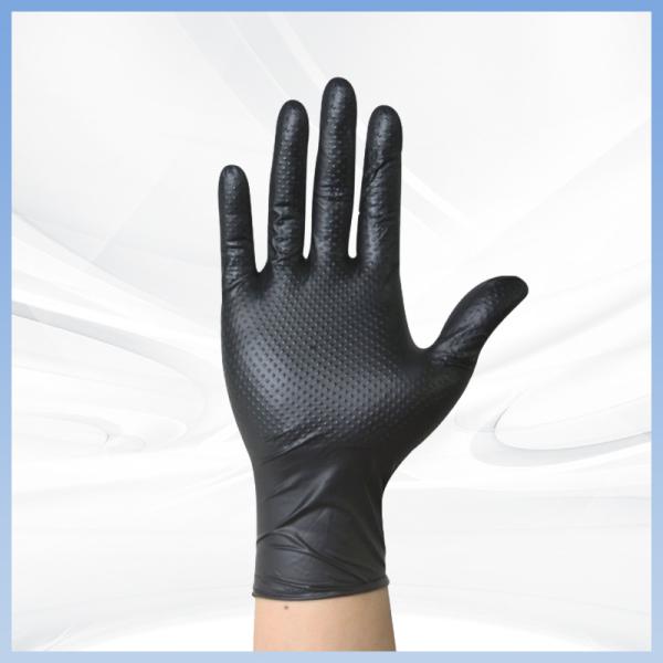 Luvas de Diamond Print Industrial Black Nitrile das luvas do nitrilo do OEM 6mil 8mil