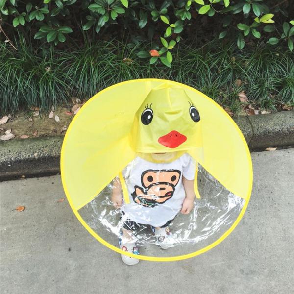 Children's Duck Raincoat Umbrella , Lightweight Rain Poncho Umbrella Eco - Friendly