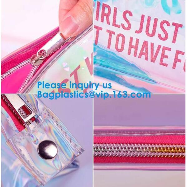 Customize New Fashion Hologram Cosmetic PVC Bag Holographic Makeup Bag Ladies Makeup Bag