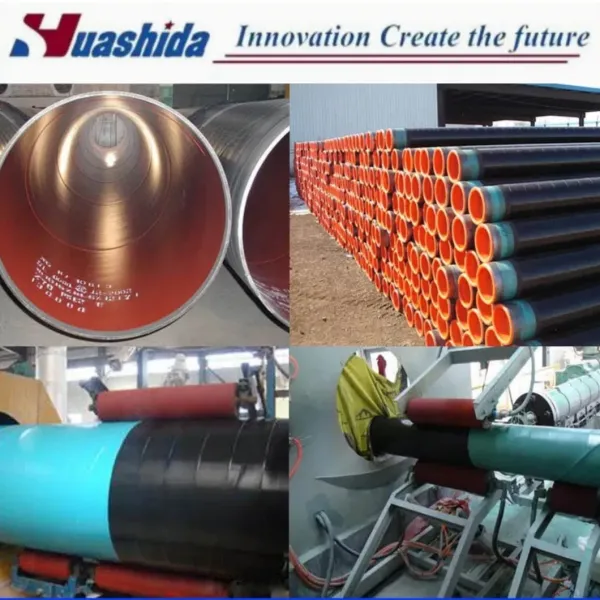 3LPE Coating Pipe Production Line with Internal Liquid Painting and External 3LPE Coating for SA2.5 Clean Level