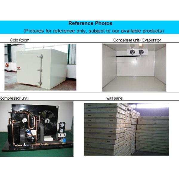 Air Cooling 2-8 Degree PU Panel Stainess Steel Cold Room Chiller For Food Storage