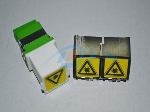 SC / APC Shutter Brass / Nickel Simplex Fiber Optical Adapter For Local Area Networks