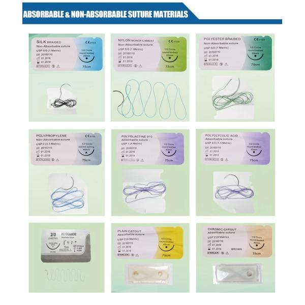 EO Gas Absorbable Surgical Sutures Disposable Medical Instruments