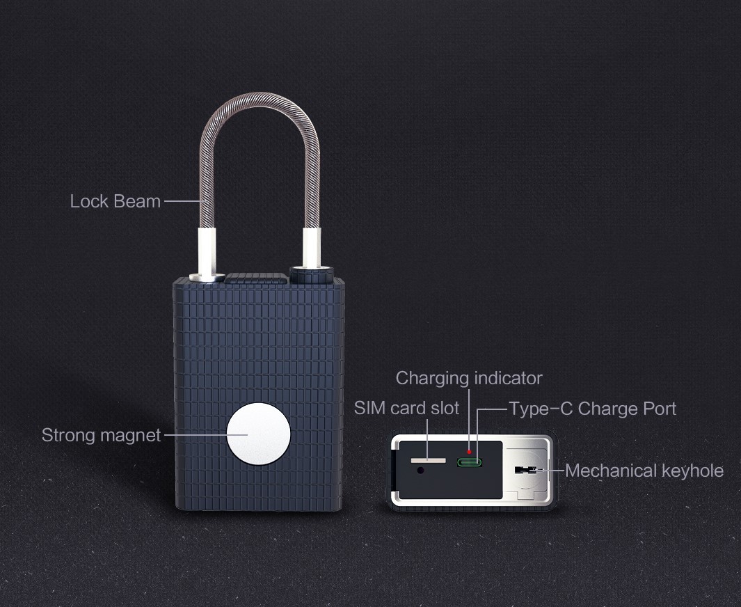 Умная связь сигнала тревоги NB-IOT удаленная открывает Padlock 3200mAh