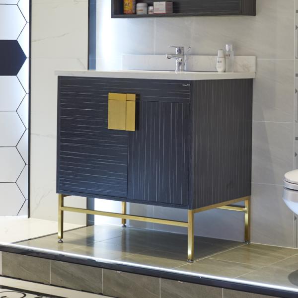 Waterproof Hotel Bathroom Vanity Cabinets ODM Simple Wash Basin Mirror