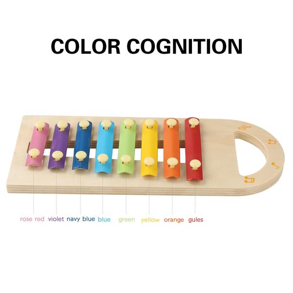8 juguetes educativos de los instrumentos de madera del xilófono de los niños del piano de las notas