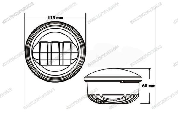 12 - 30 V Motorcycle LED Headlight 4.5 Inch Auxiliary Auto LED Fog Lights