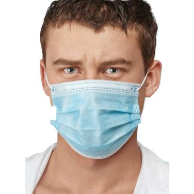 Dust Proof Disposable 3 Ply Mask Blue Color Earloop 3 Ply Non Woven Face Mask