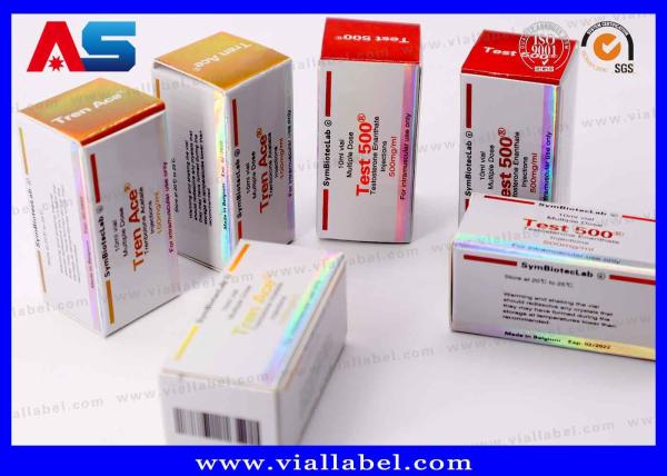 As caixas impressas do tubo de ensaio do armazenamento 10ml do cartão com testosterona das tampas coagulam o empacotamento da folha de ouro