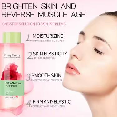 Oem Odm Deep Hydration Organic Plant Extracts Rose Aloe Water Skin Toner