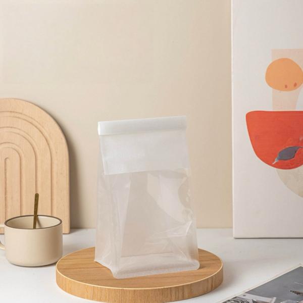 Kraft Paper Bread Bag with Clear Window for Toast Sandwich Packaging Custom Logo Printing White and Brown Options