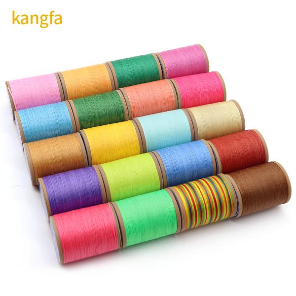 Маленькая ролка плоская восковая нить для ручной шитья кожи 210D Филаментная пряжа