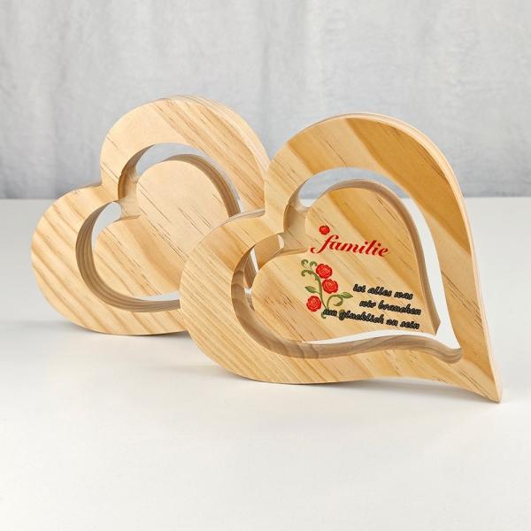 Blank Heart Shaped Sublimation MDF Ornaments For Sublimation Photo Printing