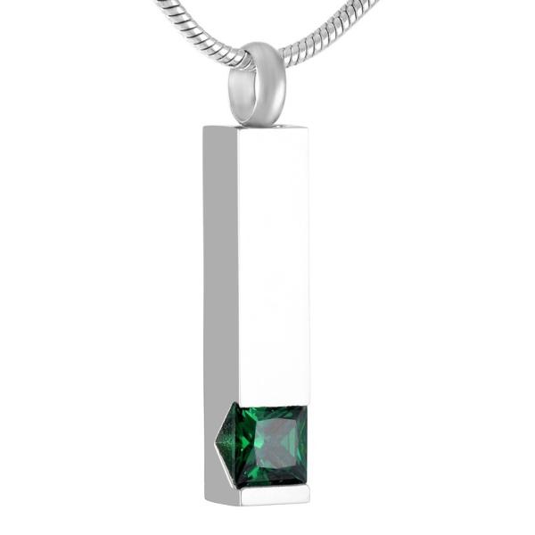 CZ stone cremation urn pendant for ashes holder and perfume bottle in stainless steel