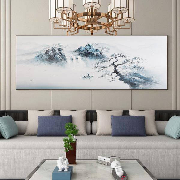 Customized Size Hand Painted Landscape Oil Painting Modern Textured Canvas Art for Home Decor