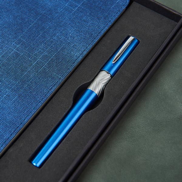 Logotipo personalizado A5 Couro Empresarial Papeleria de Escritório Costura De Enlace Bloco de Notas Conjunto de Caixa Regalo